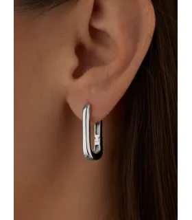 Серьги Скобы в серебре