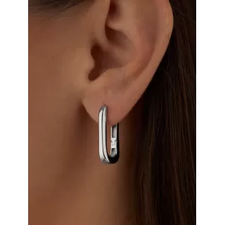 Серьги Скобы в серебре