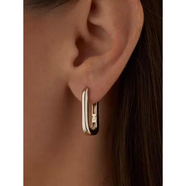 Серьги Скобы в бронзе Meduza Crystal