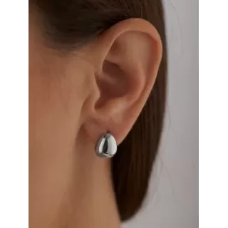 Серьги Капли в серебре 