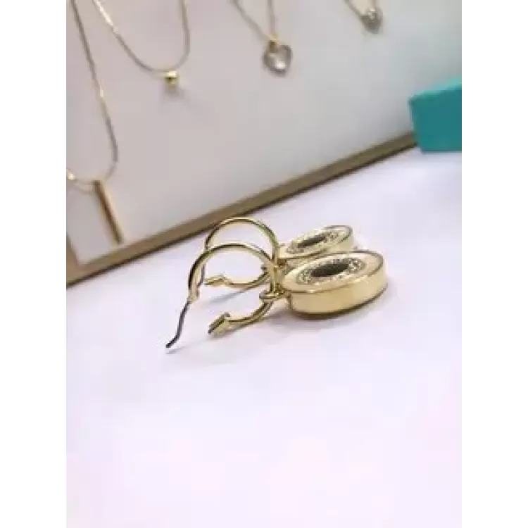 Серьги Булгари в золоте Meduza Crystal