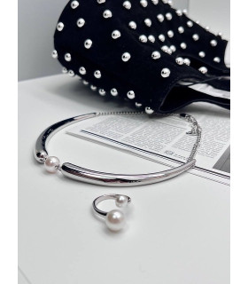 Чокер акцентный с жемчугом Майорка 