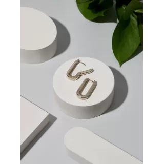 Серьги Скобы в серебре