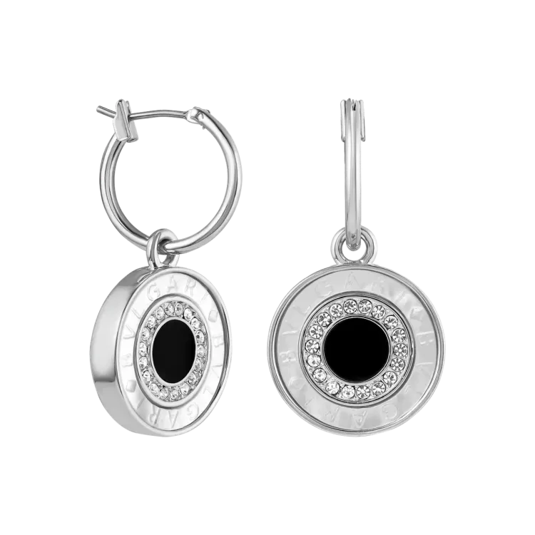 Серьги Булгари в серебре Meduza Crystal