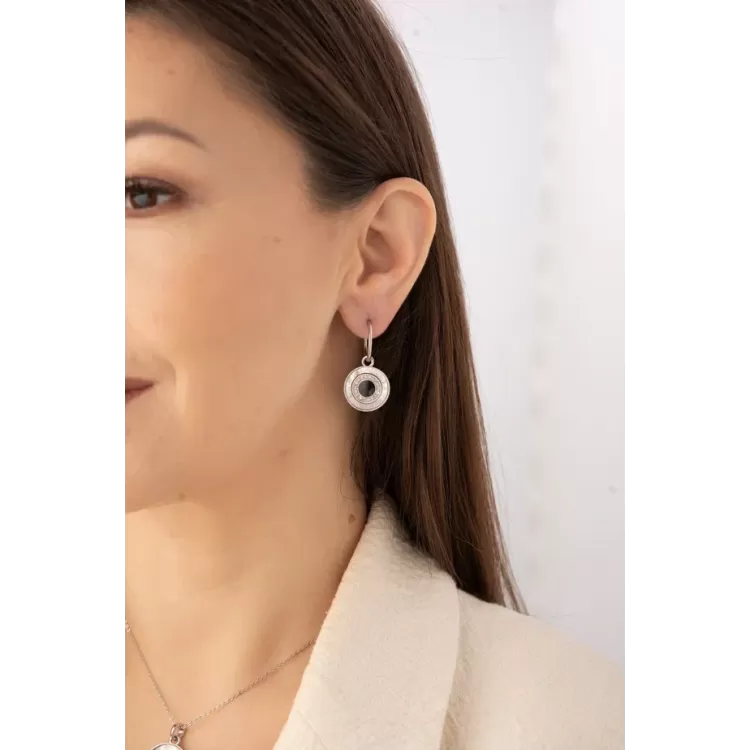 Серьги Булгари в серебре Meduza Crystal