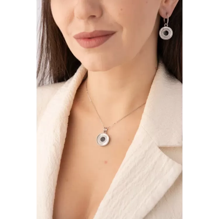 Серьги Булгари в серебре Meduza Crystal