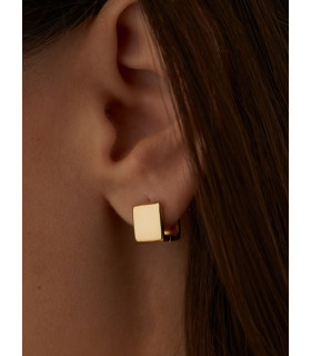 Серьги двухсторонние в кофейном цвете кубы