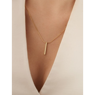 Подвеска на цепочке брусок золото