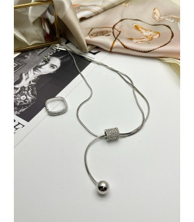 Подвеска Боченок с россыпью цирконов в бронзе