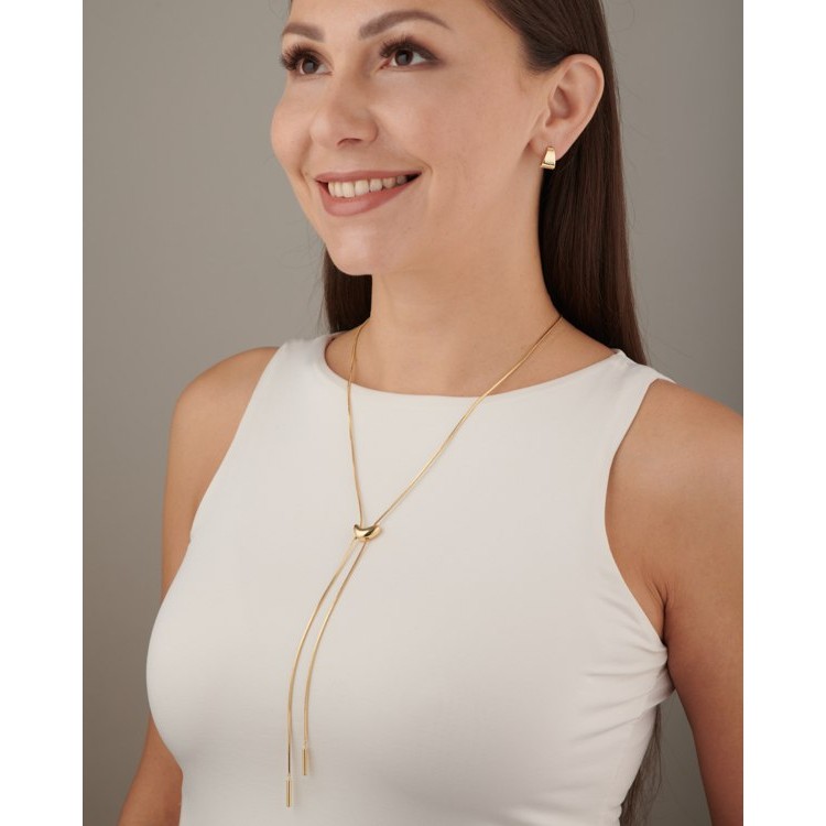 Подвеска Бегунок галочка в золоте Meduza Crystal