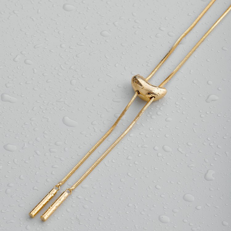 Подвеска Бегунок галочка в золоте Meduza Crystal