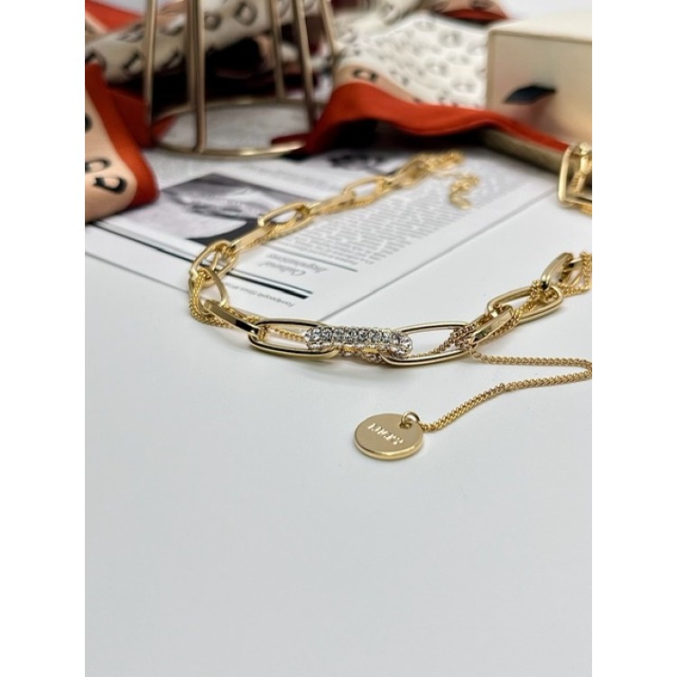 Колье Барселона в золоте Meduza Crystal