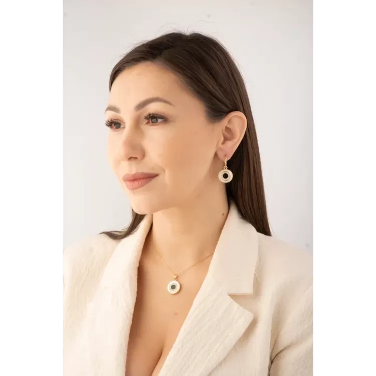 Серьги Булгари в золоте Meduza Crystal