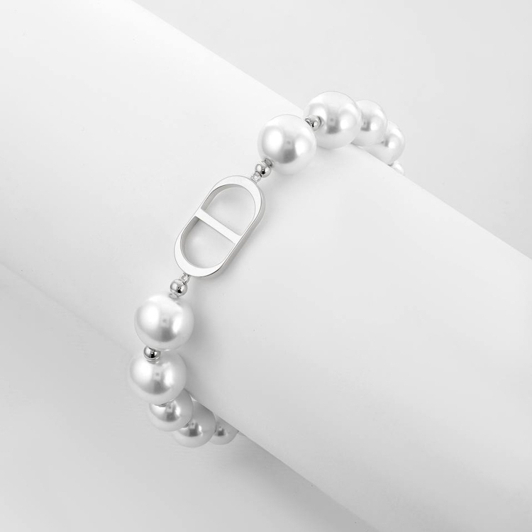 Браслет Диор с жемчугом Майорка в белом золоте Meduza Crystal