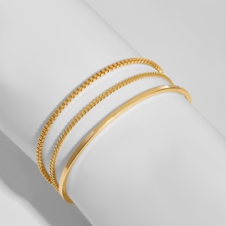 Браслет Тройной в золоте