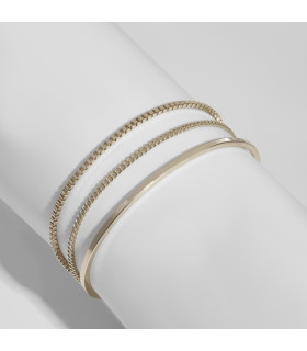 Браслет Тройной в кофейном цвете