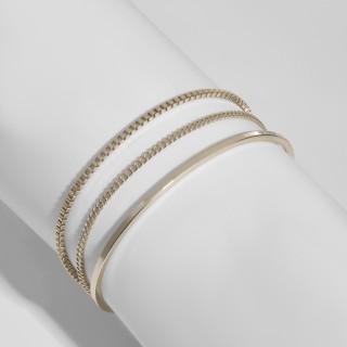 Браслет Тройной в кофейном цвете