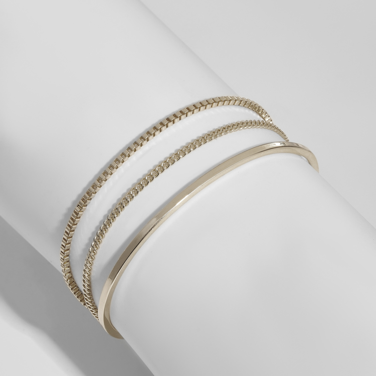 Браслет Тройной в кофейном цвете Meduza Crystal