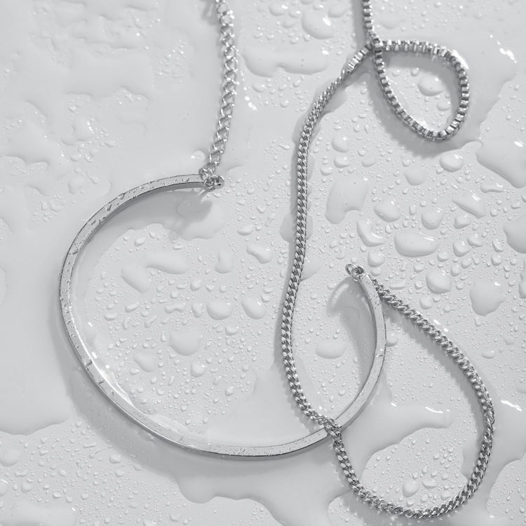 Браслет Тройной серебристый Meduza Crystal