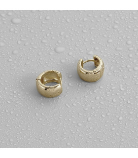 Серьги мини-хупы в бронзе