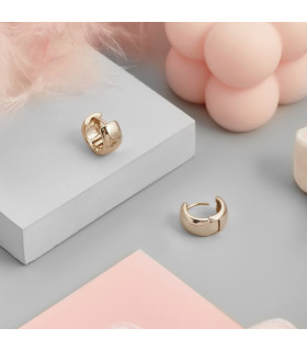 Серьги мини-хупы в бронзе