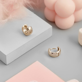 Серьги мини-хупы в бронзе