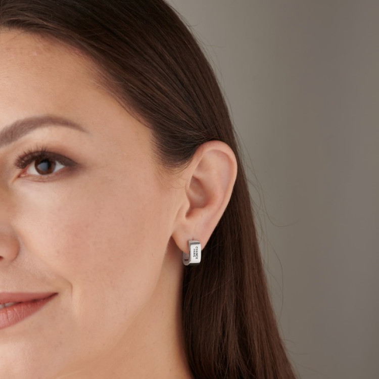 Серьги Chance серебристые Meduza Crystal