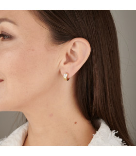 Серьги мини-хупы в бронзе