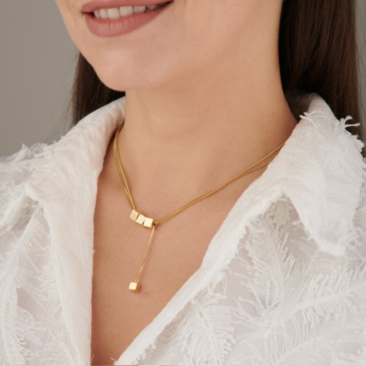 Подвеска Три куба в золоте Meduza Crystal