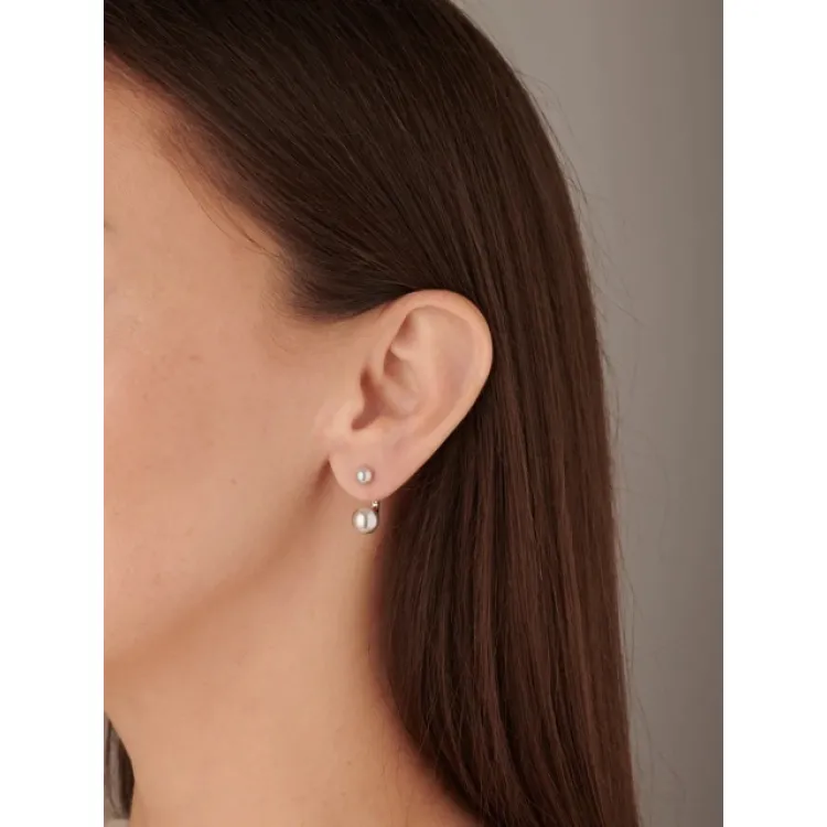 Серьги Диор с жемчугом Майорка в кофейном цвете