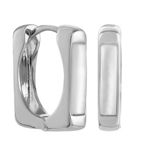 Серьги квадрат с вставкой перламутр 