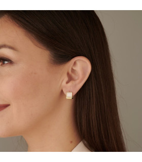 Серьги кубы кошачий глаз в золоте