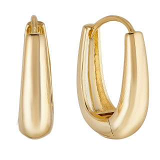 Серьги скобы капли в золоте