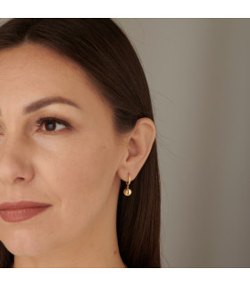 Серьги конго с шариками в золоте