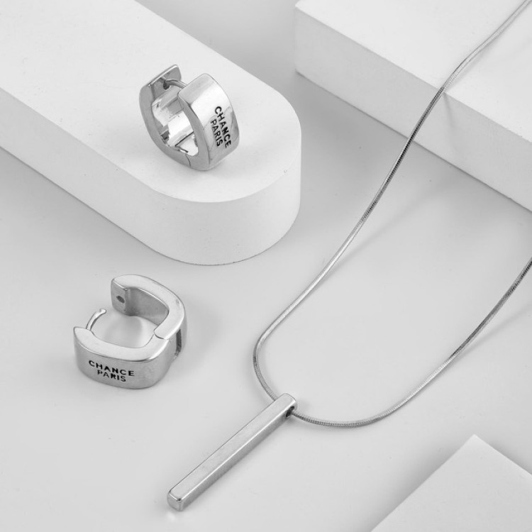 Серьги Chance серебристые Meduza Crystal