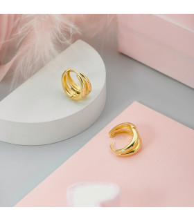 Серьги колечки двойные в золоте