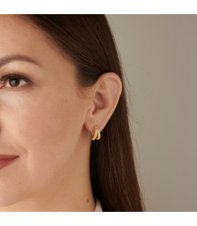 Серьги колечки двойные в золоте