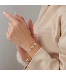 Браслет паутинка в золоте