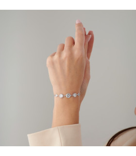 Браслет паутинка серебристый