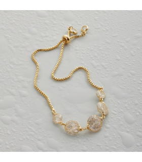 Браслет паутинка в золоте