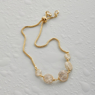 Браслет паутинка в золоте