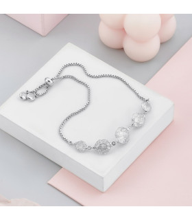 Браслет паутинка серебристый