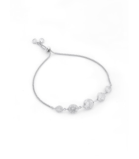 Браслет паутинка серебристый