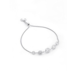 Браслет паутинка серебристый