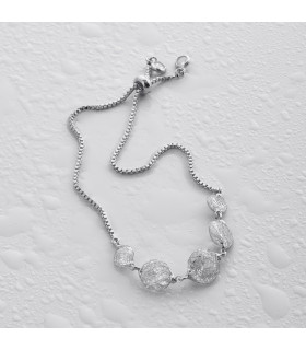 Браслет паутинка серебристый