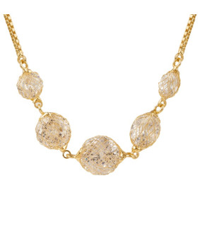 Браслет паутинка в золоте