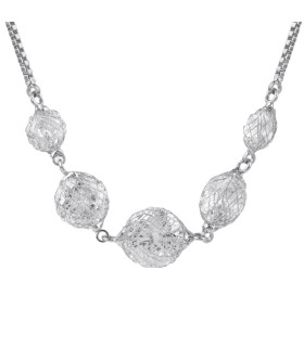 Браслет паутинка серебристый