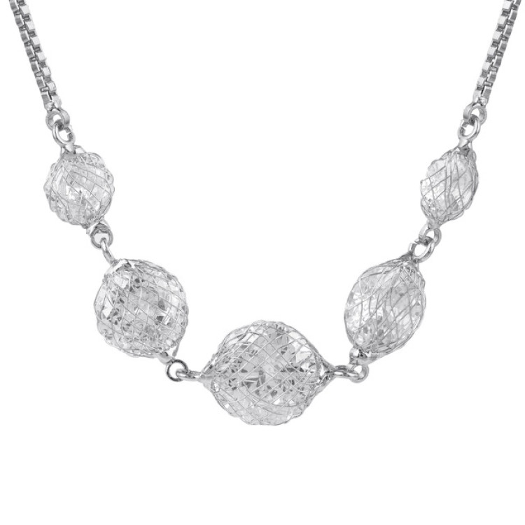 Браслет паутинка серебристый Meduza Crystal