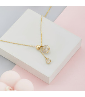 Колье паутинка в золоте