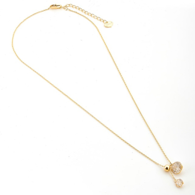 Колье паутинка в золоте Meduza Crystal